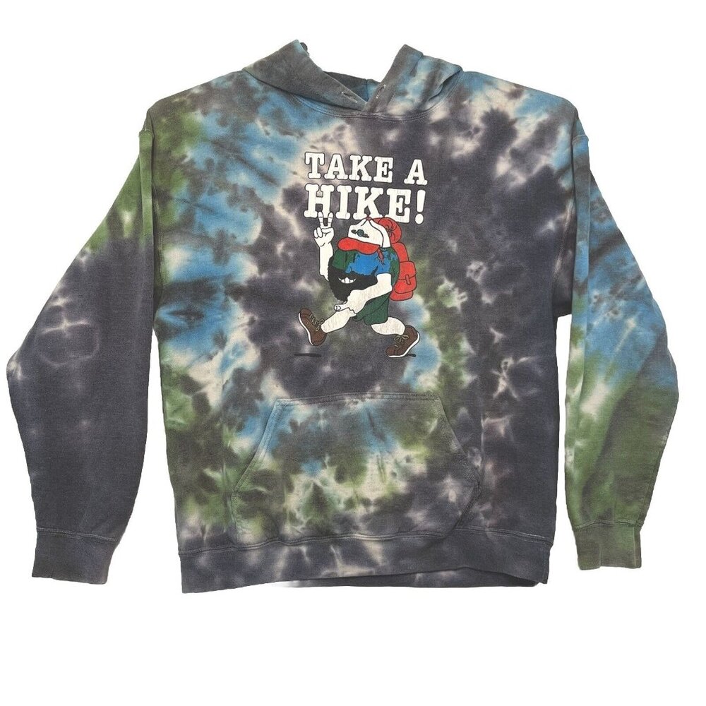 Take A Hike Tie Dye Hoodie.  Large Men's.  Teenage Brand.